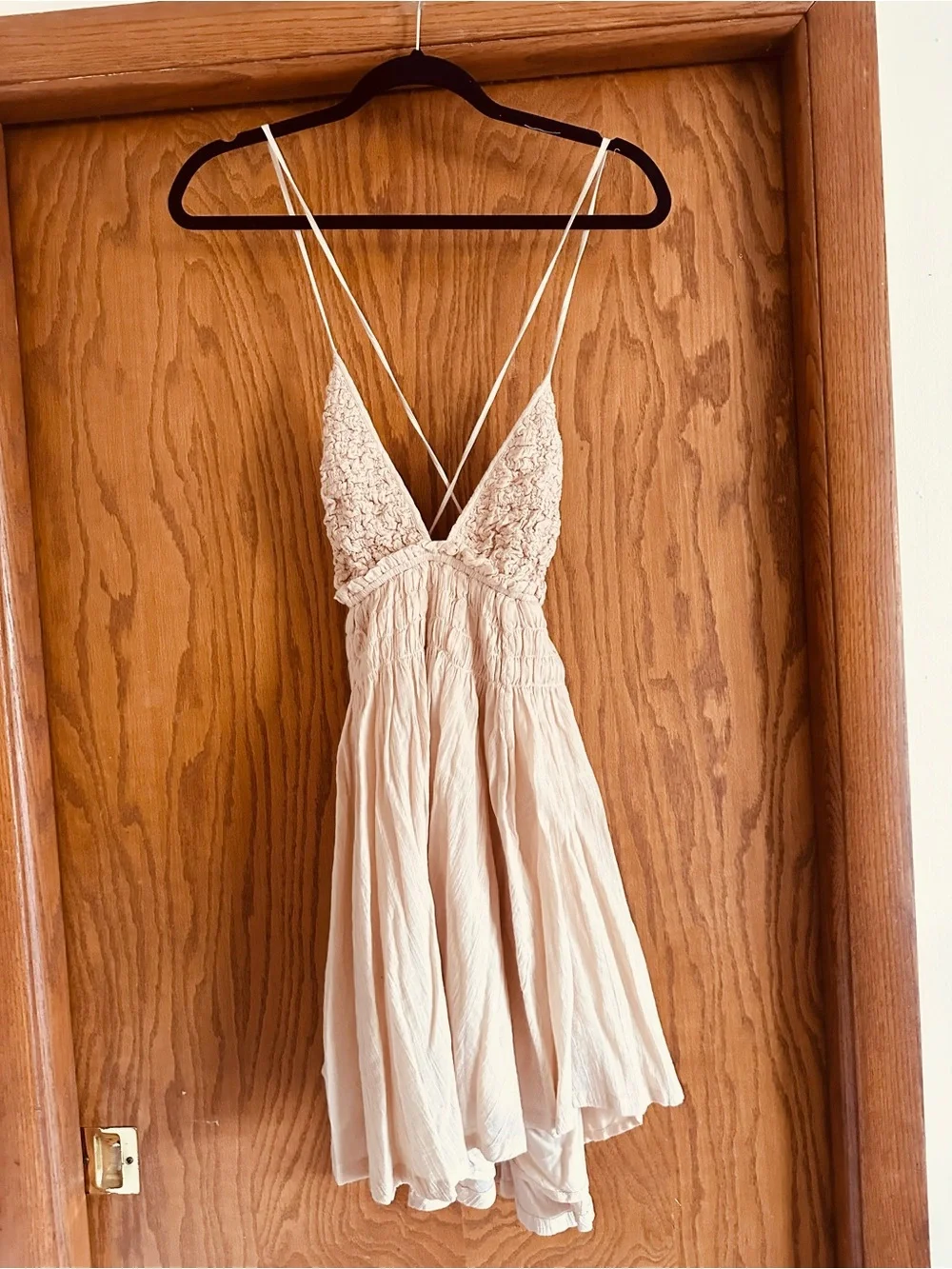 Free People Forever Favorite Mini Dress Peach sands/beige - Picture 7 of 8